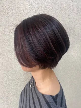 ショート 艶髪✨髪質改善カラー 楠本浩子のヘアスタイル