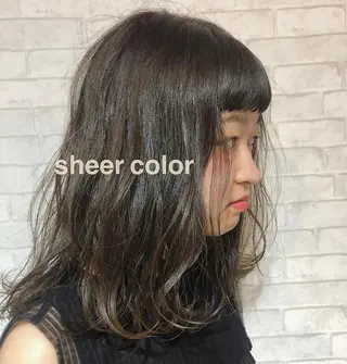 カラー ボブ♡柔らかいカラー 實松栞理のヘアスタイル