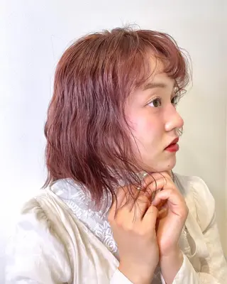 ミディアム カラー パーマ HIBIKI/原宿 ハッシュカット🪄のヘアスタイル
