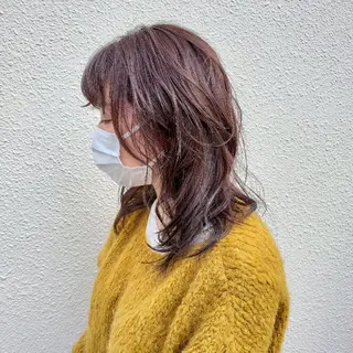 セミロング 社内カット講師・店長 菅原賢一のヘアスタイル