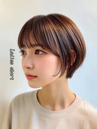 ショート 美髪矯正💙ྀི/ 水光髪🫧/ミナルのヘアスタイル