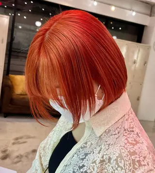 ショート カラー 柔め透明感血色カラー 暖色/レイヤー/ゆいのヘアスタイル