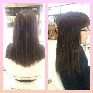 セミロング カラー キンジョウ エナミのヘアスタイル