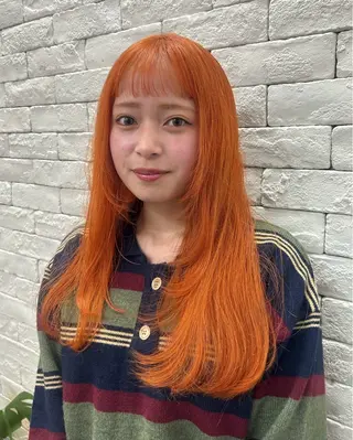 ロング カラー ブリーチ透明感カラー 🍀mizuki🍀のヘアスタイル
