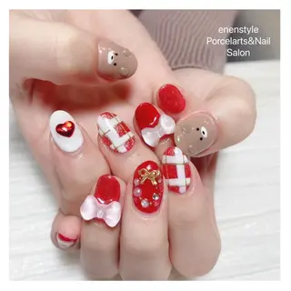 ミディアム ネイル 🐾enen style 🐾のネイルデザイン