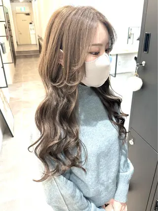 ロング カラー シール、 ハネエクステのヘアスタイル