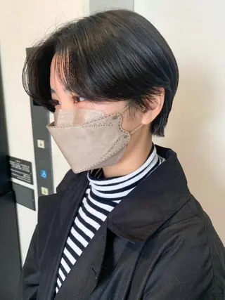 ショート カラー パーマ ヘアアレンジ ITbyALBUM 中野店のヘアスタイル