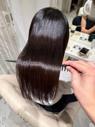 セミロング 福山艶髪|髪質改善| 三宅星哉のヘアスタイル