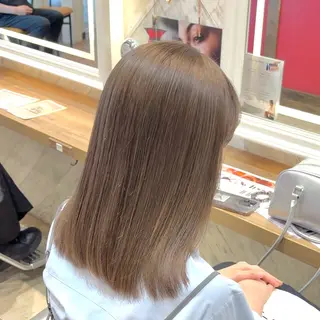 ミディアム カラー 横浜パーマ🌐ボブ✨ 暖色カラーもえかのヘアスタイル