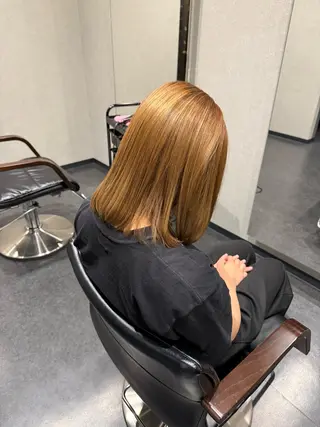 ミディアム 髪質改善⚡️カラー 🍀武久 誠🍀のヘアスタイル