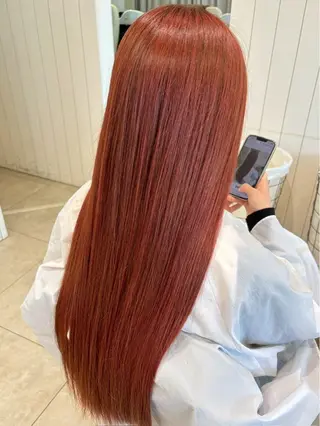 ロング カラー ストレート⭐️ 髪質改善カラー⭐️のヘアスタイル