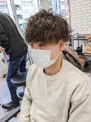 ショート パーマ メンズ 艶髪/髪質改善 塩屋公一朗のヘアスタイル