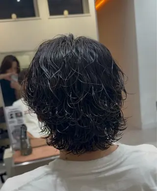 ミディアム パーマ メンズ fifth 菅崎愛斗のヘアスタイル