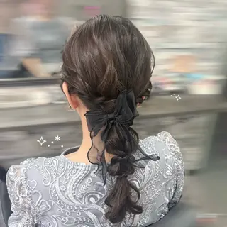 ヘアアレンジ OZ梅田♡ ゆはなブリーチのヘアスタイル