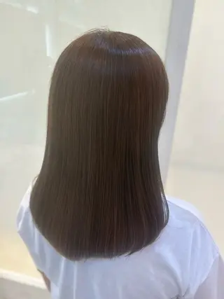 セミロング パーマ 縮毛矯正/髪質改善/ 艶髪ササキナツミのヘアスタイル