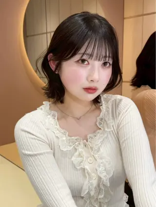 ミディアム カラー ヘアアレンジ 髪質改善/透明感 カラー/吉田光佑のヘアスタイル