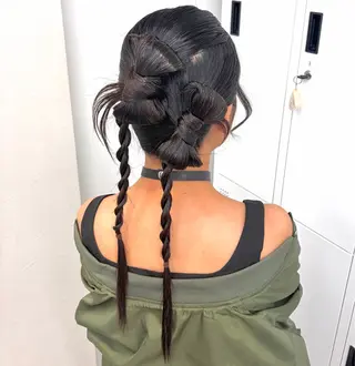 ロング ヘアアレンジ エクステ🤎うる艶 カラー┆横浜みいなのヘアスタイル