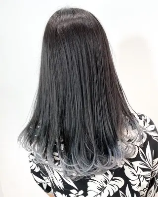 セミロング カラー 🌙HIZUKI🌙 ハイトーン 艶髪のヘアスタイル
