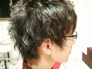 ショート パーマ メンズ 田中 光のヘアスタイル