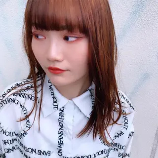 ミディアム カラー 中川 竜誠のヘアスタイル