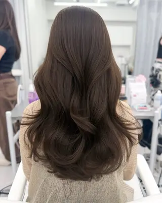 ロング カラー 韓国ヘア　紗希 🦋のヘアスタイル