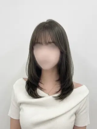 セミロング 🩶透明感｜レイヤー ｜Honoka🩶のヘアスタイル