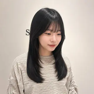 ミディアム 艶カラー/アレンジ 💟すなおのヘアスタイル
