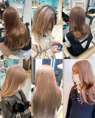 ロング カラー 韓国ハイレイヤー ハッシュカット特化のヘアスタイル