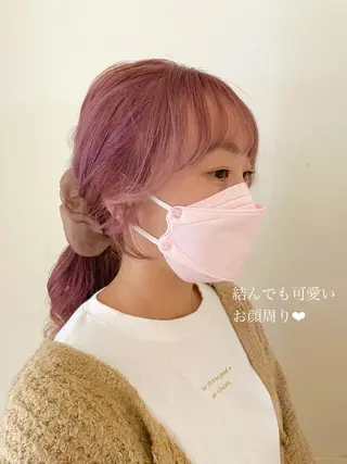 セミロング カラー ヘアアレンジ 清水 ちひろ ✄トップスタイリストのヘアスタイル