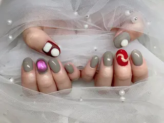 ネイル I-nailロング /ワンホン/キラキラのネイルデザイン