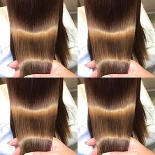 セミロング カラー ブリーチなし透明感 カラー🤍ྀིきららのヘアスタイル