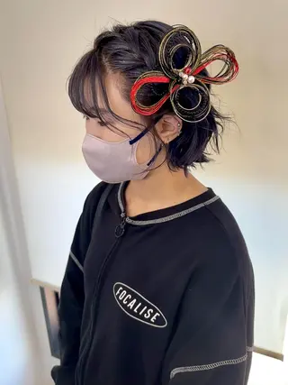 ショート ヘアアレンジ ブリーチカラー🫧 森　凪沙のヘアスタイル