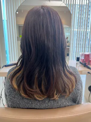 ロング カラー 笠原 裕貴のヘアスタイル