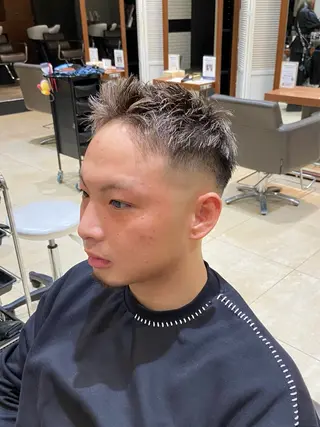 ショート メンズ フェザーパーマ/ メンズ特化/LUCAのヘアスタイル