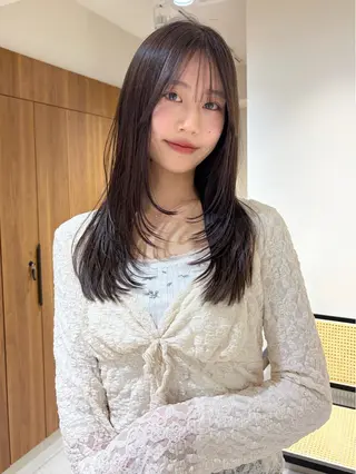 セミロング カラー -みつま はるな-のヘアスタイル