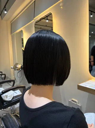 ミディアム 🌿ボブ/美髪矯正/ 透明感カラー/ルキのヘアスタイル