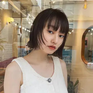 ミディアム くぎお けんじのヘアスタイル