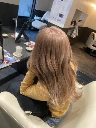 ロング カラー 🖤JIN🖤久留米 ハイトーン 髪質改善のヘアスタイル