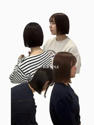 ショート カラー フクシママユ / 柔らかカラーのヘアスタイル