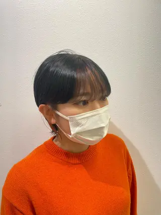 カラー 渡部凌我 小顔ウルフ ハイトーンカラーのヘアスタイル