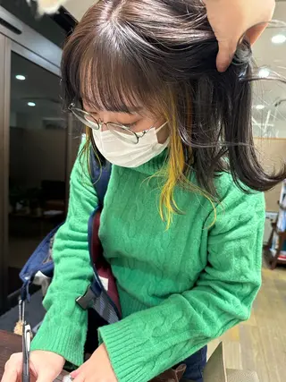ミディアム ブリーチカラー🫧 森　凪沙のヘアスタイル
