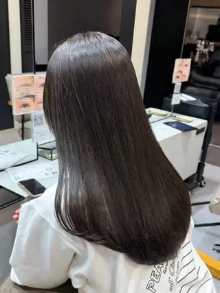 セミロング カラー ヘアアレンジ 立川レイヤー 透明感カラーaoiのヘアスタイル