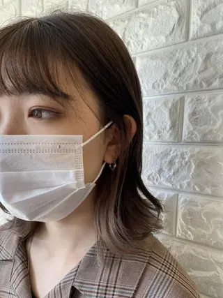 ミディアム カラー 英語ok sohee ソヒ 305号室のヘアスタイル