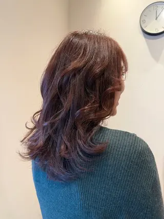 セミロング カラー ‎🤍江坂 ハヤシアヤナ‎🤍のヘアスタイル