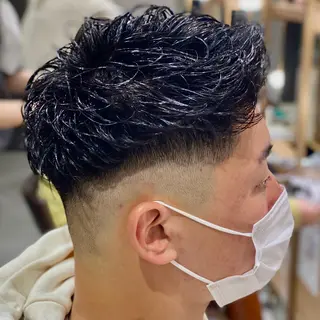 ショート パーマ メンズ unopulir 景山　凌のヘアスタイル