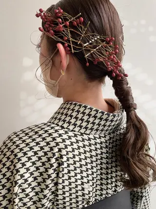 セミロング ヘアメイク new meのヘアスタイル