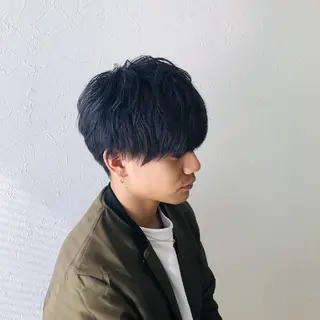 カラー メンズ 🫧小顔顔周りカット レイヤー/縮毛/白倉のヘアスタイル