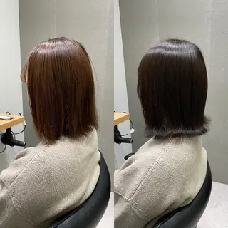 セミロング カラー 髪質改善ヘアケア 艶髪特化/上田のヘアスタイル