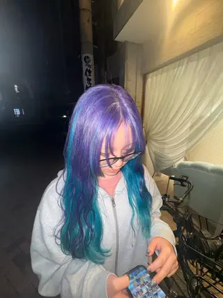 ロング カラー 河添 麗菜のヘアスタイル