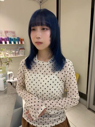 セミロング カラー 浅野 匠のヘアスタイル